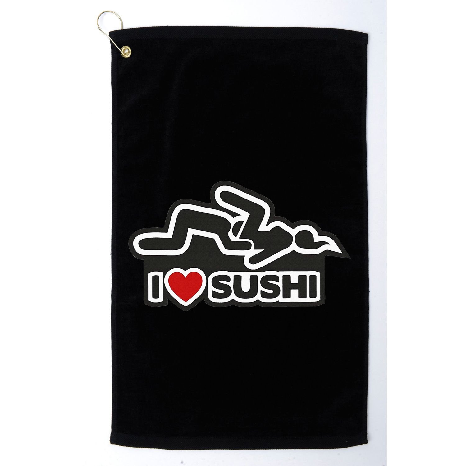 I Love Sushi Dirty Golf Towel