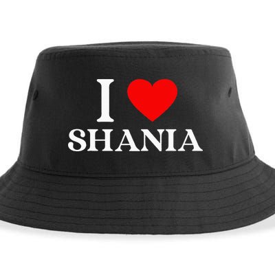 I Love Shania Heart First Name Shania Sustainable Bucket Hat