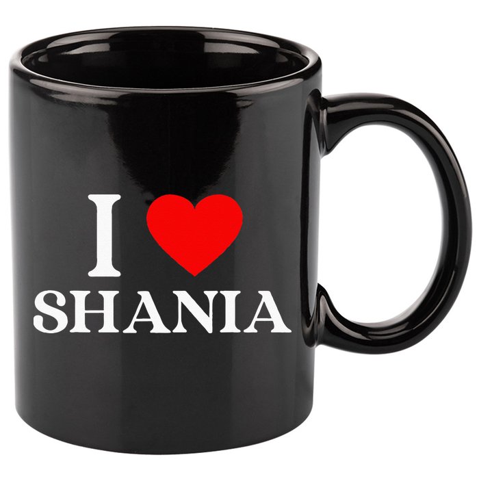 I Love Shania Heart First Name Shania 11oz C Handle Ceramic Mug