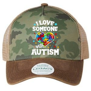 I Love Someone With Autism Gift Legacy Tie Dye Trucker Hat