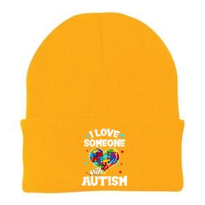 I Love Someone With Autism Gift Knit Cap Winter Beanie