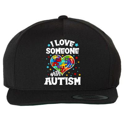 I Love Someone With Autism Gift Wool Snapback Cap