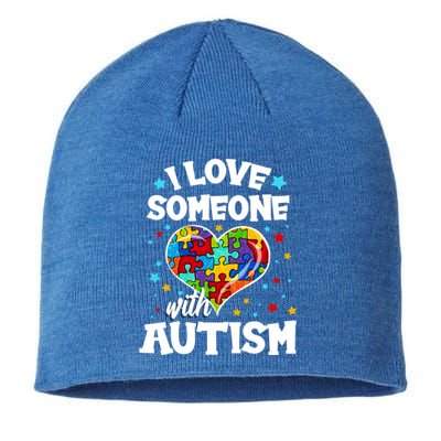 I Love Someone With Autism Gift Sustainable Beanie