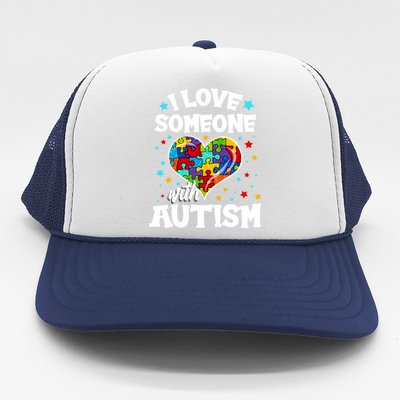 I Love Someone With Autism Gift Trucker Hat