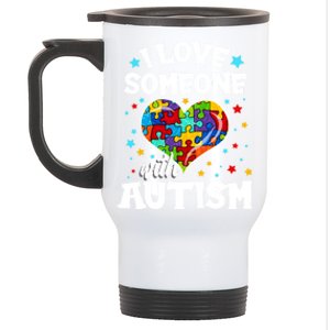 I Love Someone With Autism Gift Stainless Steel Travel Mug