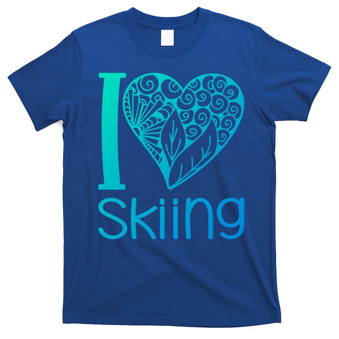 I Love Skiing For Ski Lovers Gift T-Shirt