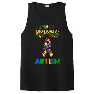 I Love Someone With Autism Puzzle Ribbon Butterfly Awareness Cool Gift PosiCharge Competitor Tank