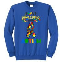 I Love Someone With Autism Puzzle Ribbon Butterfly Awareness Cool Gift Sweatshirt