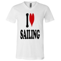 I Love Sailing V-Neck T-Shirt