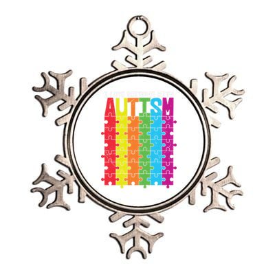 I Love Someone With Autism Puzzle Pieces Autism Awareness Cool Gift Metallic Star Ornament