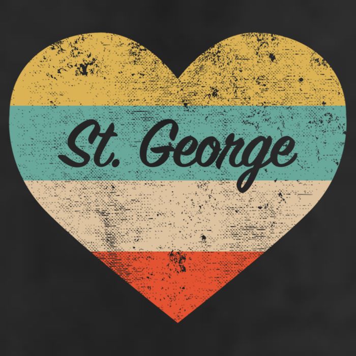 I Love St George Utah Vintage Distressed Retro Great Gift Beanie