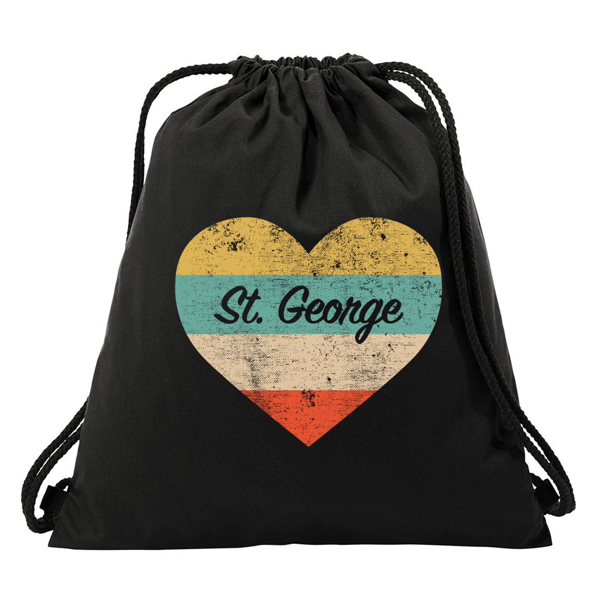 I Love St George Utah Vintage Distressed Retro Great Gift Drawstring Bag