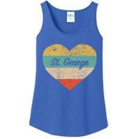 I Love St George Utah Vintage Distressed Retro Great Gift Ladies Essential Tank