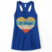 I Love St George Utah Vintage Distressed Retro Great Gift Womens Tank Top