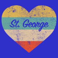 I Love St George Utah Vintage Distressed Retro Great Gift Baby Bodysuit