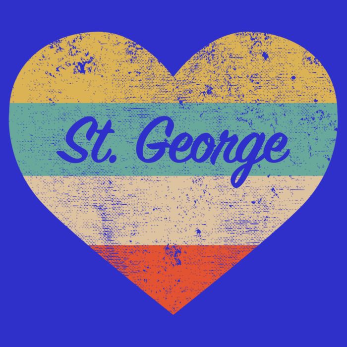 I Love St George Utah Vintage Distressed Retro Great Gift Baby Bodysuit
