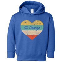 I Love St George Utah Vintage Distressed Retro Great Gift Toddler Hoodie