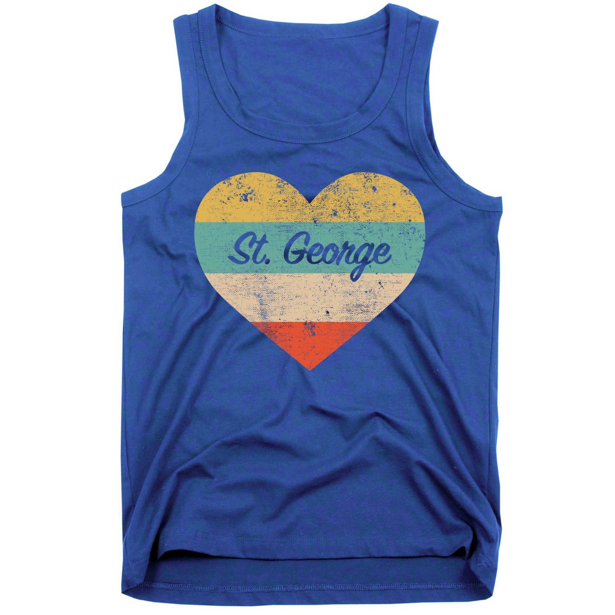 I Love St George Utah Vintage Distressed Retro Great Gift Tank Top