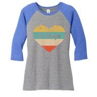 I Love St George Utah Vintage Distressed Retro Great Gift Women's Tri-Blend 3/4-Sleeve Raglan Shirt