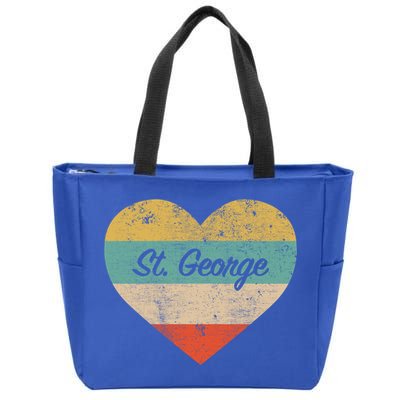 I Love St George Utah Vintage Distressed Retro Great Gift Zip Tote Bag