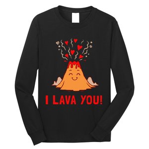 Ich Lava Sie Funny Volcano Valentines Liebe Long Sleeve Shirt