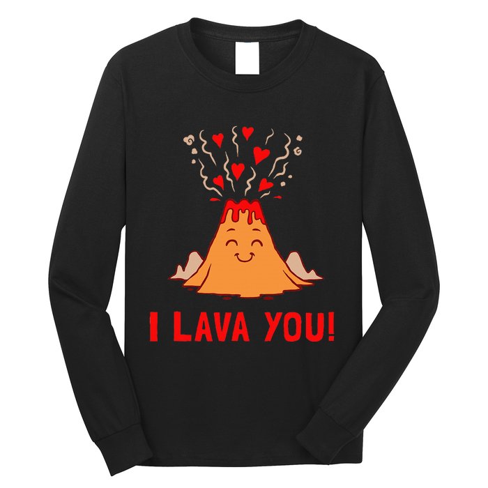 Ich Lava Sie Funny Volcano Valentines Liebe Long Sleeve Shirt