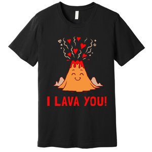 Ich Lava Sie Funny Volcano Valentines Liebe Premium T-Shirt