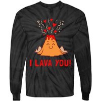 Ich Lava Sie Funny Volcano Valentines Liebe Tie-Dye Long Sleeve Shirt