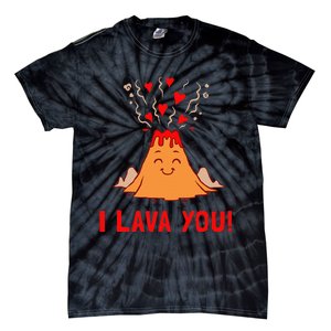 Ich Lava Sie Funny Volcano Valentines Liebe Tie-Dye T-Shirt