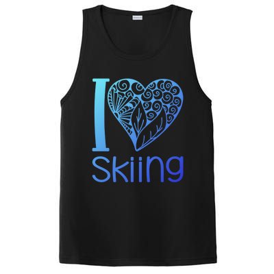 I Love Skiing For Ski Lovers Gift PosiCharge Competitor Tank