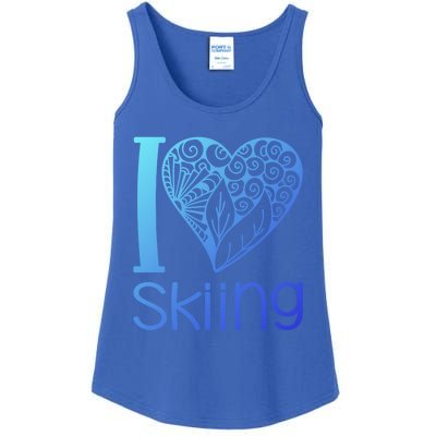 I Love Skiing For Ski Lovers Gift Ladies Essential Tank