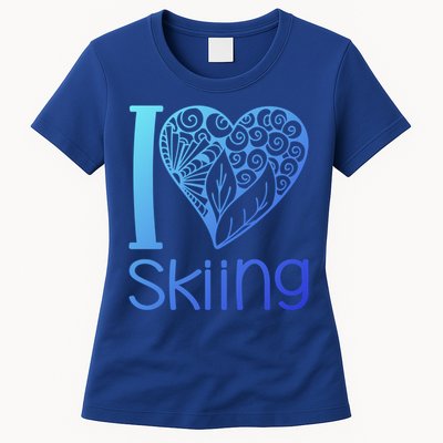 I Love Skiing For Ski Lovers Gift Women's T-Shirt