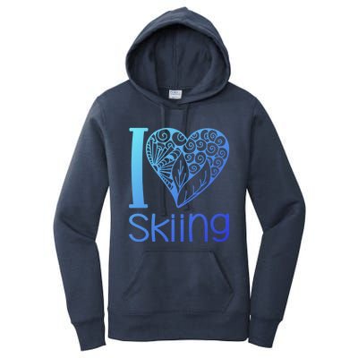 I Love Skiing For Ski Lovers Gift Women's Pullover Hoodie