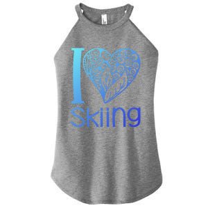 I Love Skiing For Ski Lovers Gift Women’s Perfect Tri Rocker Tank