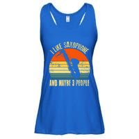 I Like Saxophone And Maybe 3 People Funny Retro Vintage Gift Ladies Essential Flowy Tank