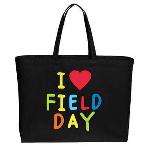 I Love School Field Day Gift Cotton Canvas Jumbo Tote