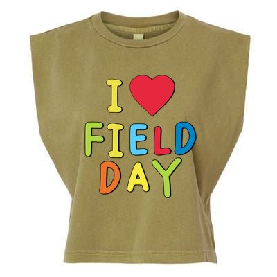 I Love School Field Day Gift Garment-Dyed Women's Muscle Tee