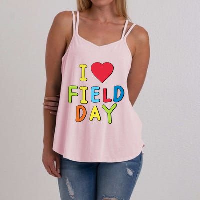 I Love School Field Day Gift Women's Strappy Tank