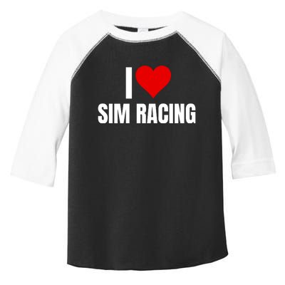 I Love Sim Racing Fun Esport Car Racing Sim Funny Sim Racer Sim Racing Cockpit Toddler Fine Jersey T-Shirt