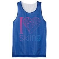 I Love Skiing For Ski Lovers Gift Mesh Reversible Basketball Jersey Tank