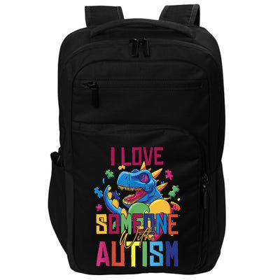 I Love Someone With Autism Funny Autistic Awareness Impact Tech Backpack