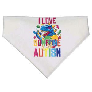 I Love Someone With Autism Funny Autistic Awareness USA-Made Doggie Bandana