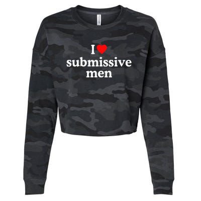 I Love Submissive I Heart Submissive Cropped Pullover Crew