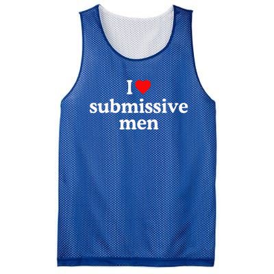 I Love Submissive I Heart Submissive Mesh Reversible Basketball Jersey Tank