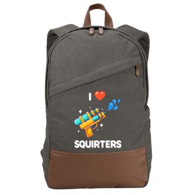 I Love Squirters Cotton Canvas Backpack