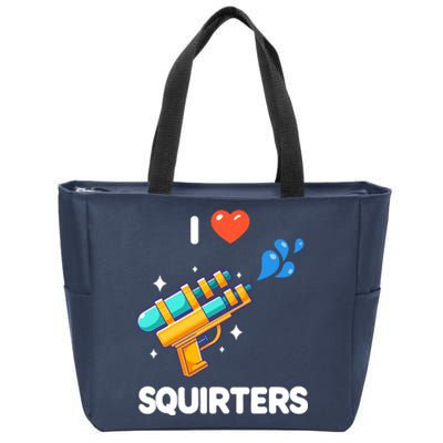 I Love Squirters Zip Tote Bag