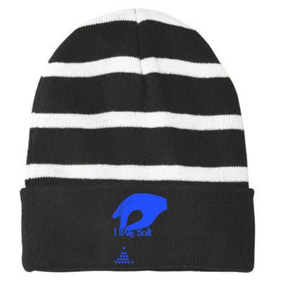 I Love Salt For Man Woman Striped Beanie with Solid Band