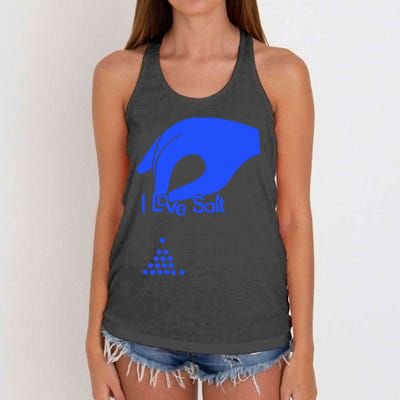 I Love Salt For Man Woman Women's Knotted Racerback Tank