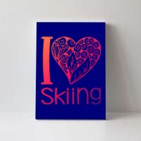 I Love Skiing For Ski Lovers Gift Canvas