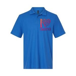 I Love Skiing For Ski Lovers Gift Softstyle Adult Sport Polo